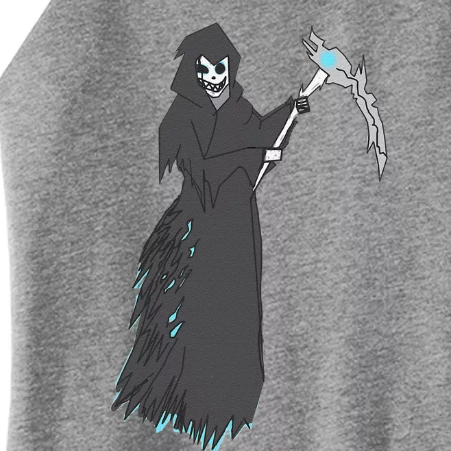 Grim Reaper Halloween Spooky Pirate Flag Graphic Women’s Perfect Tri Rocker Tank