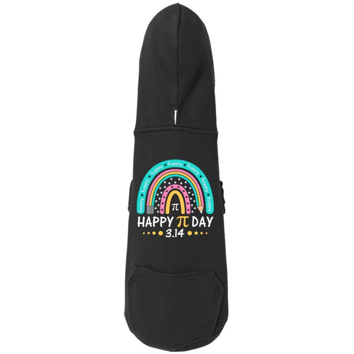 Gift Rainbow Happy Pi Day Mathematic Math Teacher Doggie 3-End Fleece Hoodie