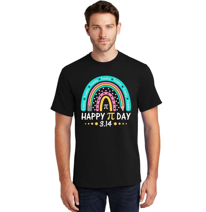 Gift Rainbow Happy Pi Day Mathematic Math Teacher Tall T-Shirt