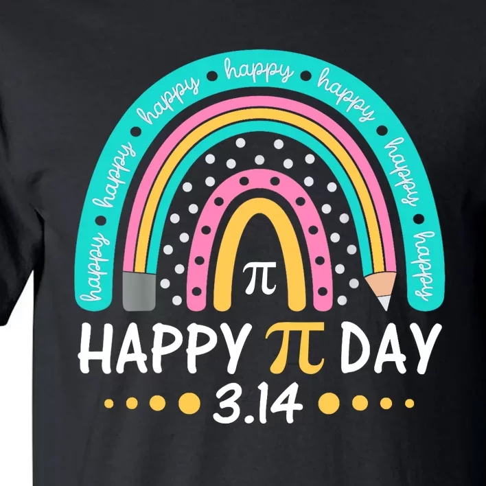 Gift Rainbow Happy Pi Day Mathematic Math Teacher Tall T-Shirt