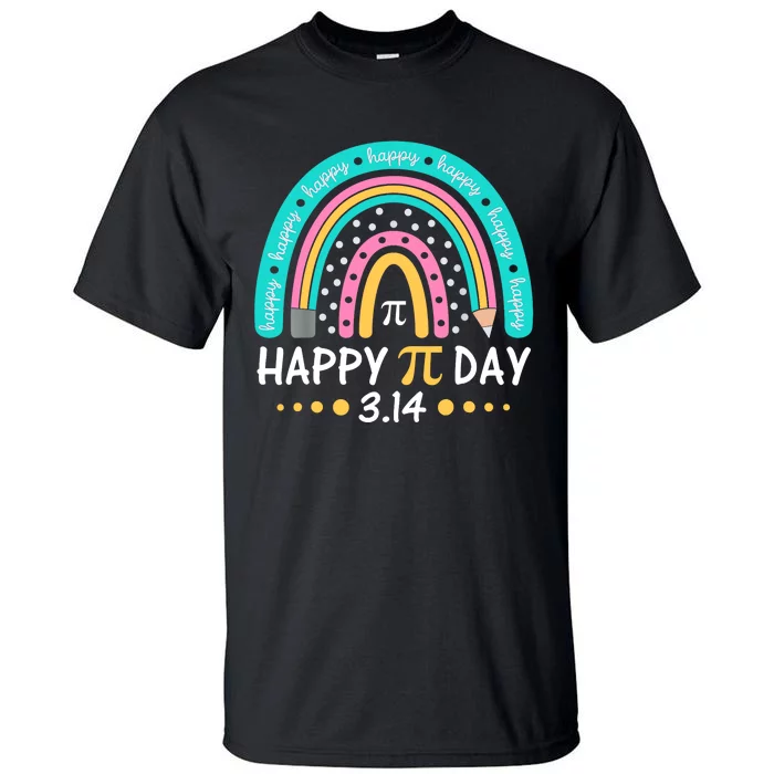 Gift Rainbow Happy Pi Day Mathematic Math Teacher Tall T-Shirt