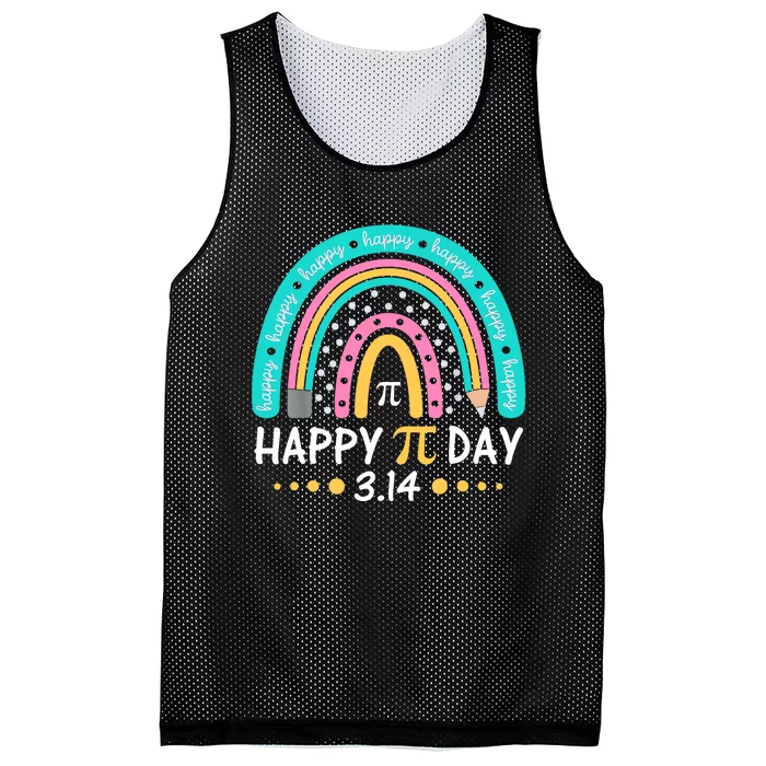 Gift Rainbow Happy Pi Day Mathematic Math Teacher Mesh Reversible Basketball Jersey Tank