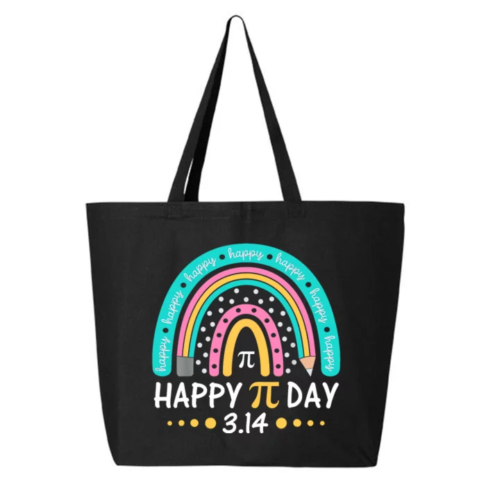 Gift Rainbow Happy Pi Day Mathematic Math Teacher 25L Jumbo Tote