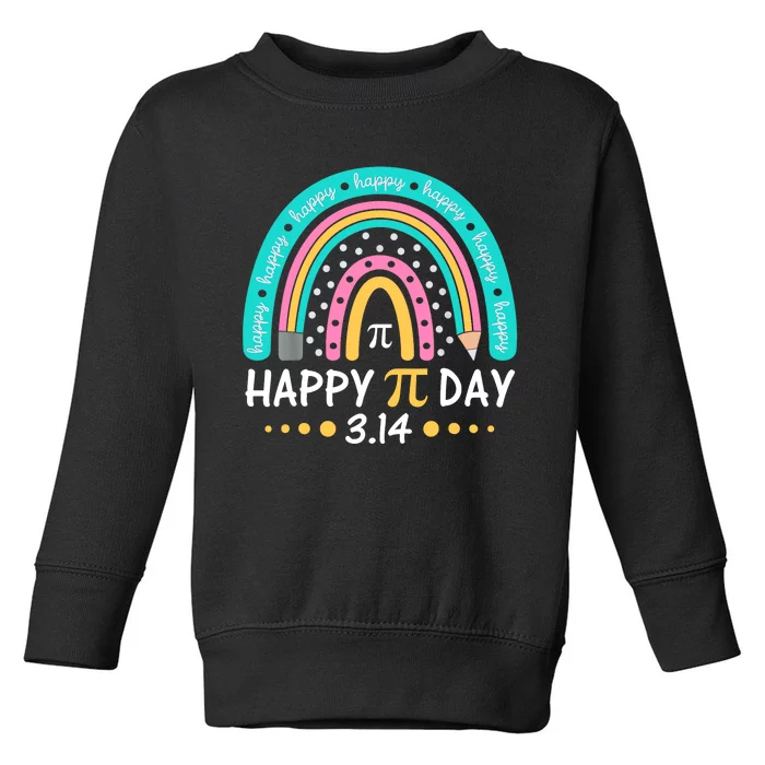 Gift Rainbow Happy Pi Day Mathematic Math Teacher Toddler Sweatshirt