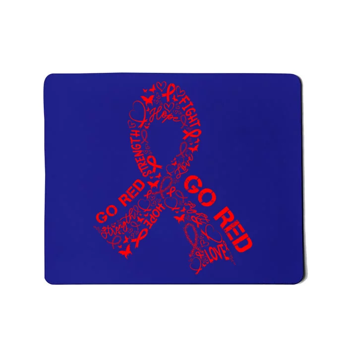 Go Red Heart Disease Awareness Month Red Ribbon Cool Gift Mousepad