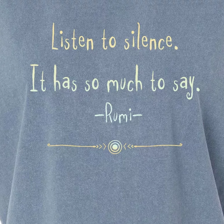 Great Rumi Inspirational Silence Quotes Garment-Dyed Women's Muscle Tee