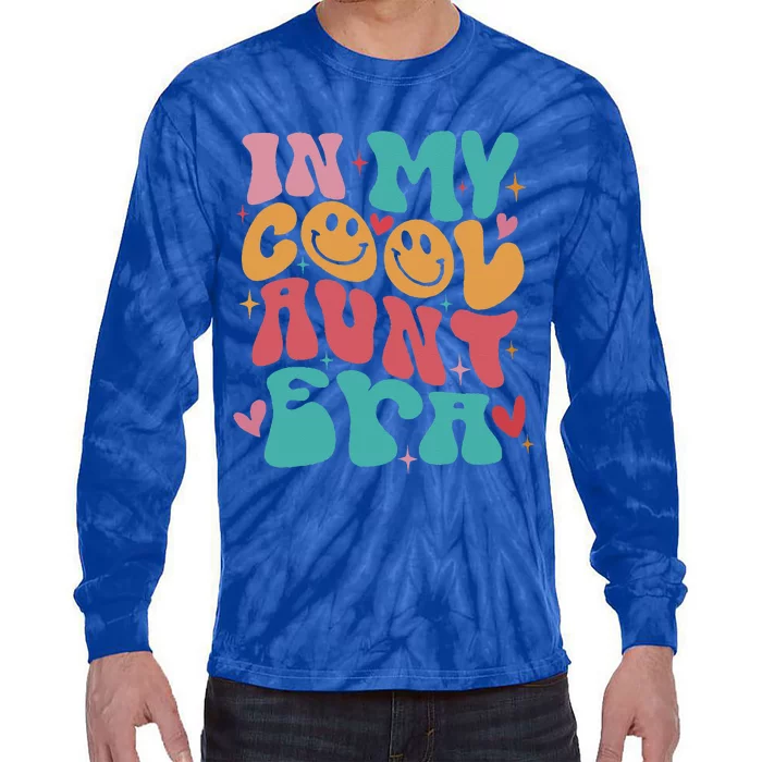 Groovy Retro In My Cool Aunt Era Cool Gifts For Auntie Tie-Dye Long Sleeve Shirt