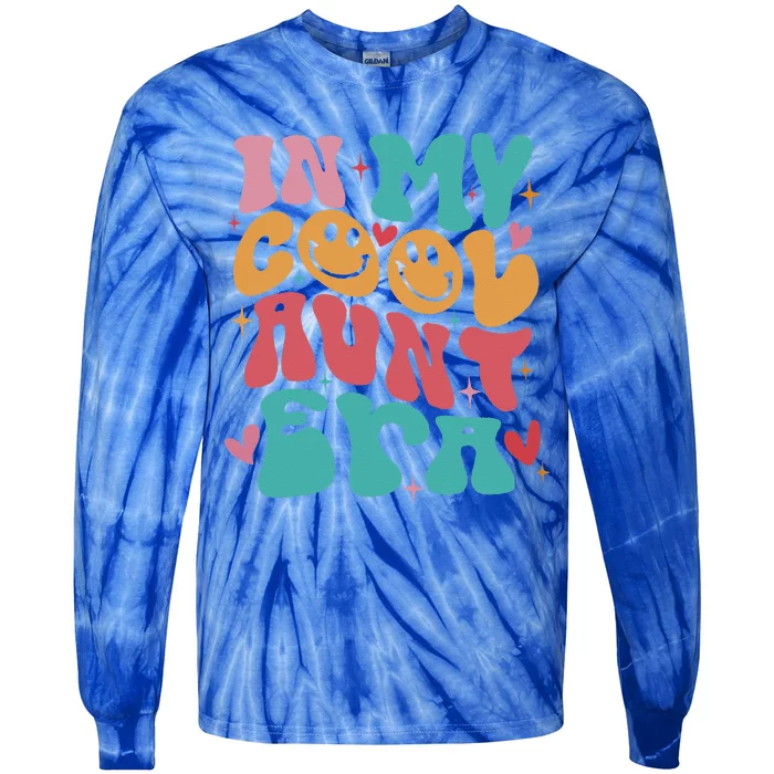 Groovy Retro In My Cool Aunt Era Cool Gifts For Auntie Tie-Dye Long Sleeve Shirt