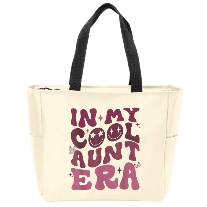 Groovy Retro In My Cool Aunt Era Cool Gifts For Auntie Zip Tote Bag