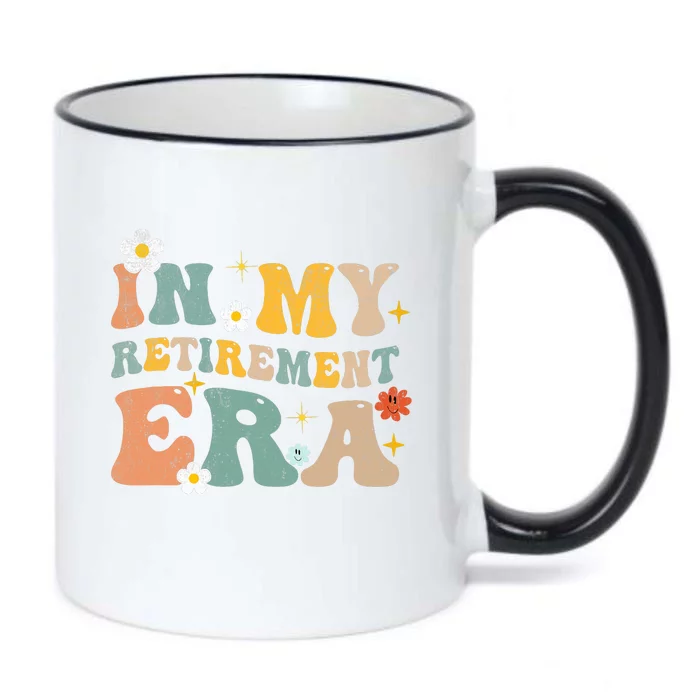 Groovy Retro In My Retiret Era Funny Retired 2025 Black Color Changing Mug