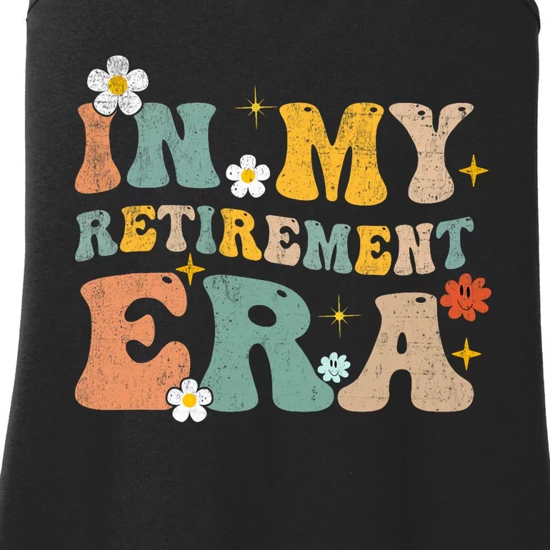 Groovy Retro In My Retiret Era Funny Retired 2025 Ladies Essential Tank