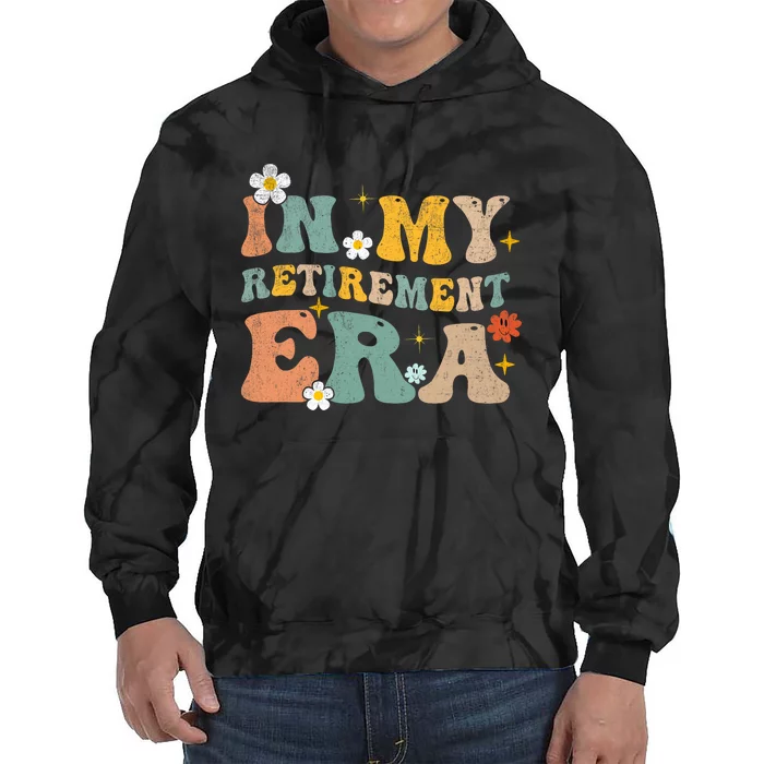 Groovy Retro In My Retiret Era Funny Retired 2025 Tie Dye Hoodie