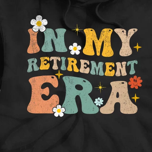 Groovy Retro In My Retiret Era Funny Retired 2025 Tie Dye Hoodie