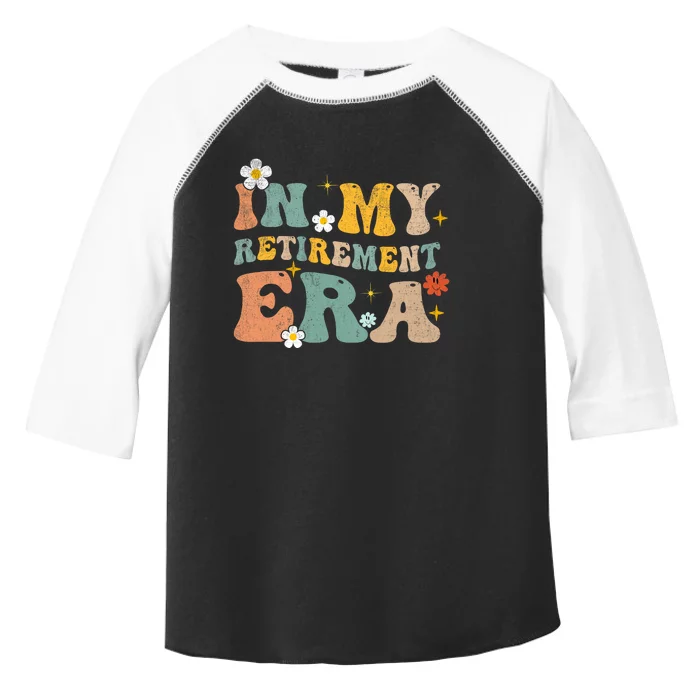 Groovy Retro In My Retiret Era Funny Retired 2025 Toddler Fine Jersey T-Shirt