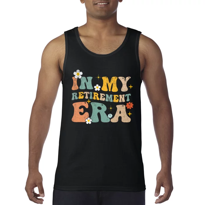 Groovy Retro In My Retiret Era Funny Retired 2025 Tank Top