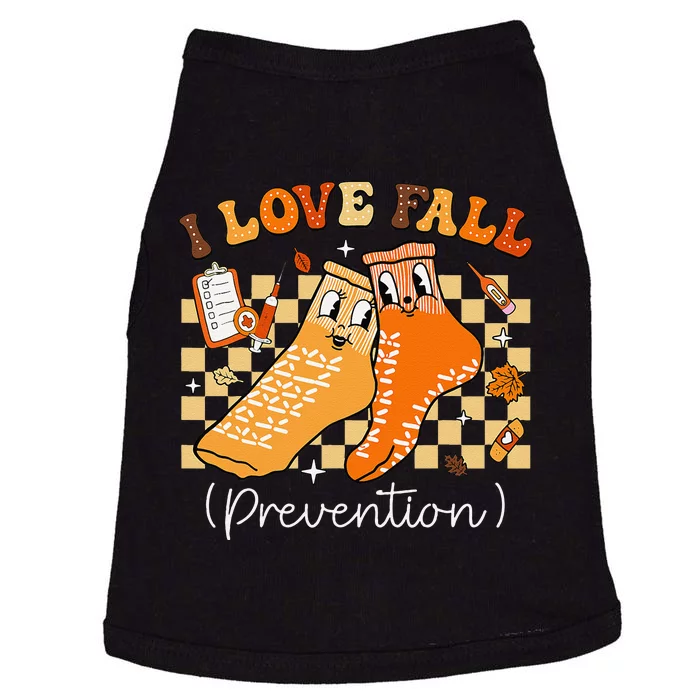 Groovy Retro I Love Fall Prevention Fall Physical Therapy Doggie Tank