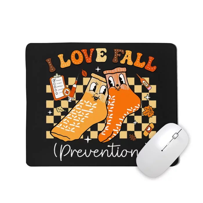 Groovy Retro I Love Fall Prevention Fall Physical Therapy Mousepad