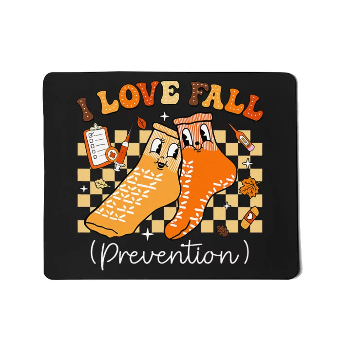 Groovy Retro I Love Fall Prevention Fall Physical Therapy Mousepad