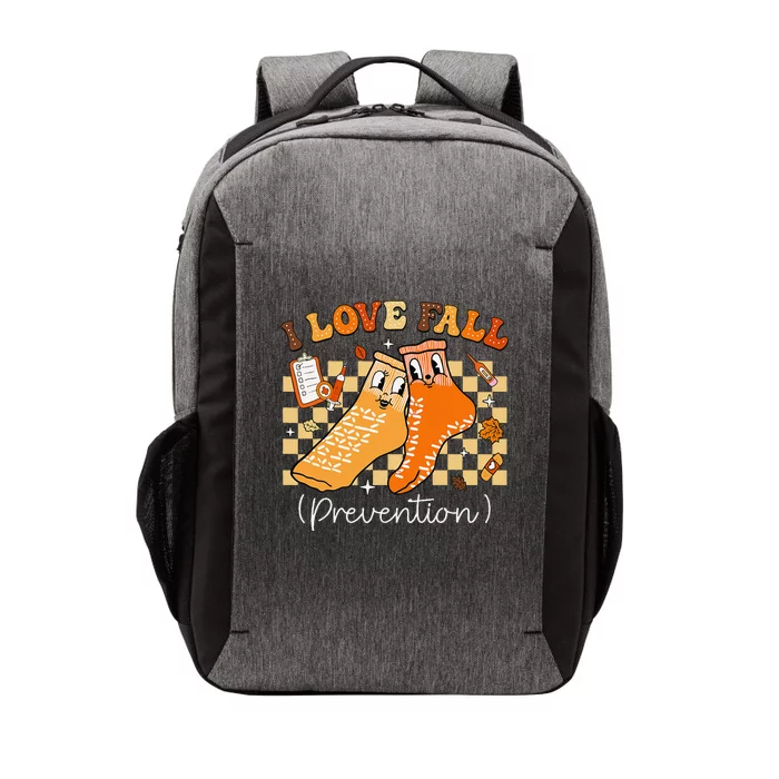 Groovy Retro I Love Fall Prevention Fall Physical Therapy Vector Backpack