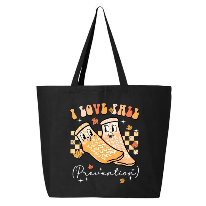 Groovy Retro I Love Fall Prevention Fall Physical Therapy 25L Jumbo Tote