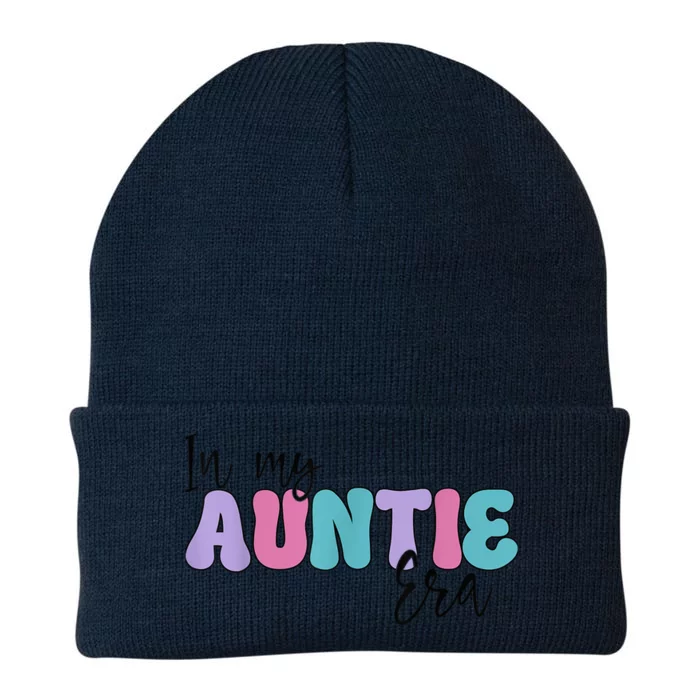 Groovy Retro In My Aunt Era Funny Cute Aunt Antie Knit Cap Winter Beanie