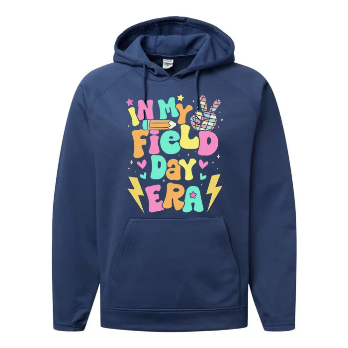 Groovy Retro In My Field Day Era Fun Day Field Trip School Performance Fleece Hoodie