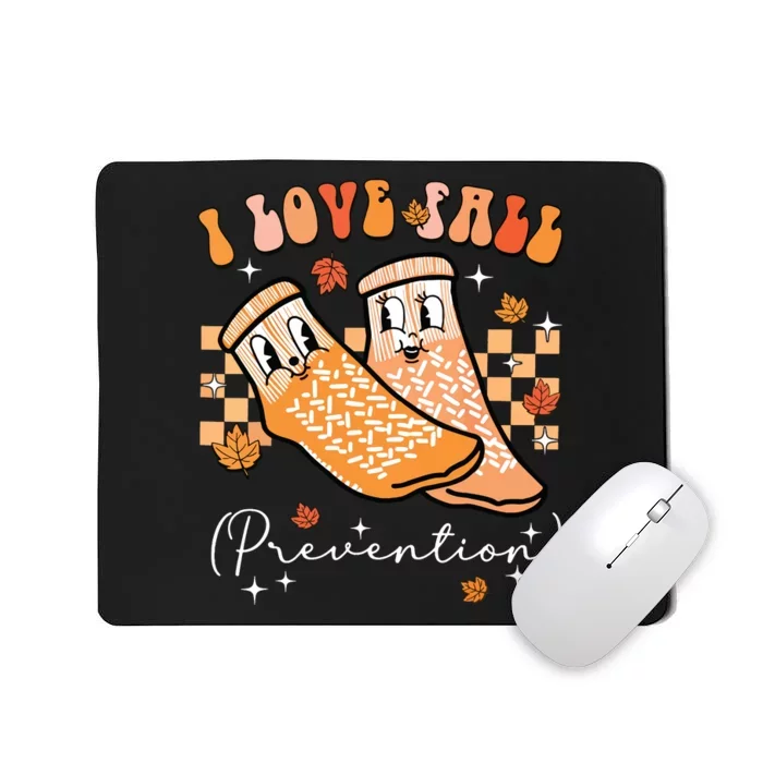 Groovy Retro I Love Fall Prevention Fall Physical Therapy Mousepad