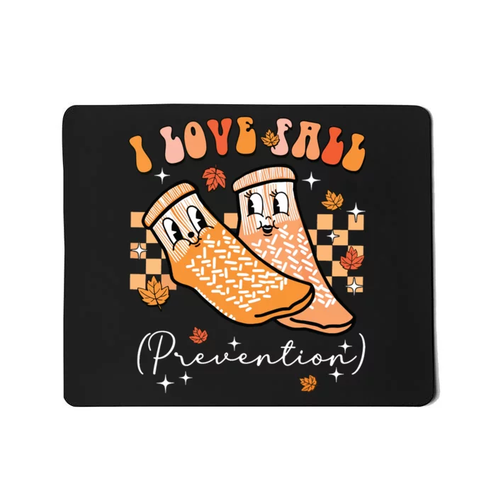 Groovy Retro I Love Fall Prevention Fall Physical Therapy Mousepad