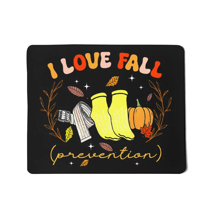 Groovy Retro I Love Fall Prevention Fall Physical Therapy Mousepad