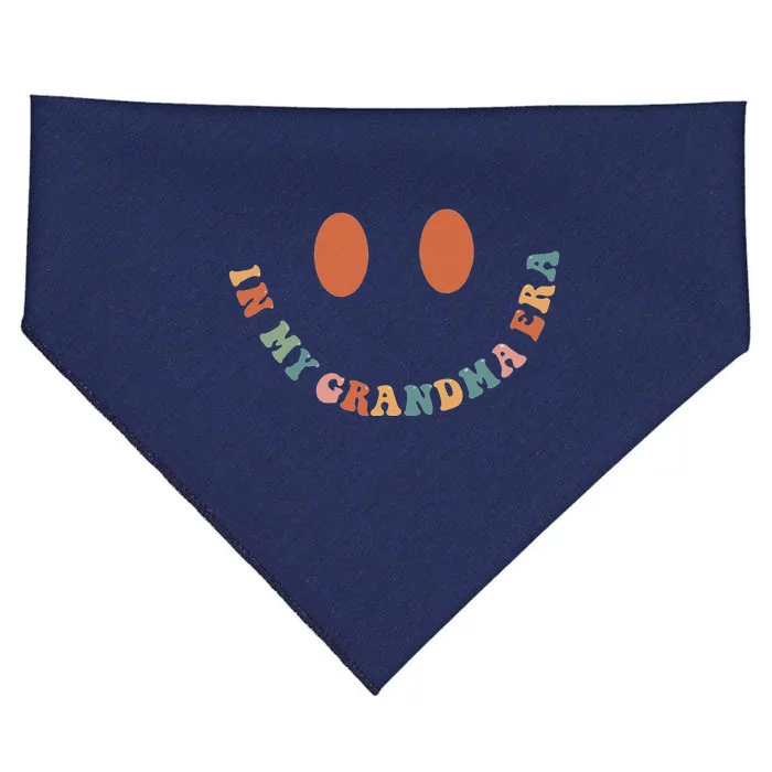 Groovy Retro In My Grandma Era Funny Mom Mothers Day On Back USA-Made Doggie Bandana