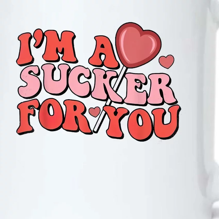 Groovy Retro IM A Sucker For You Happy ValentineS Couple Black Color Changing Mug