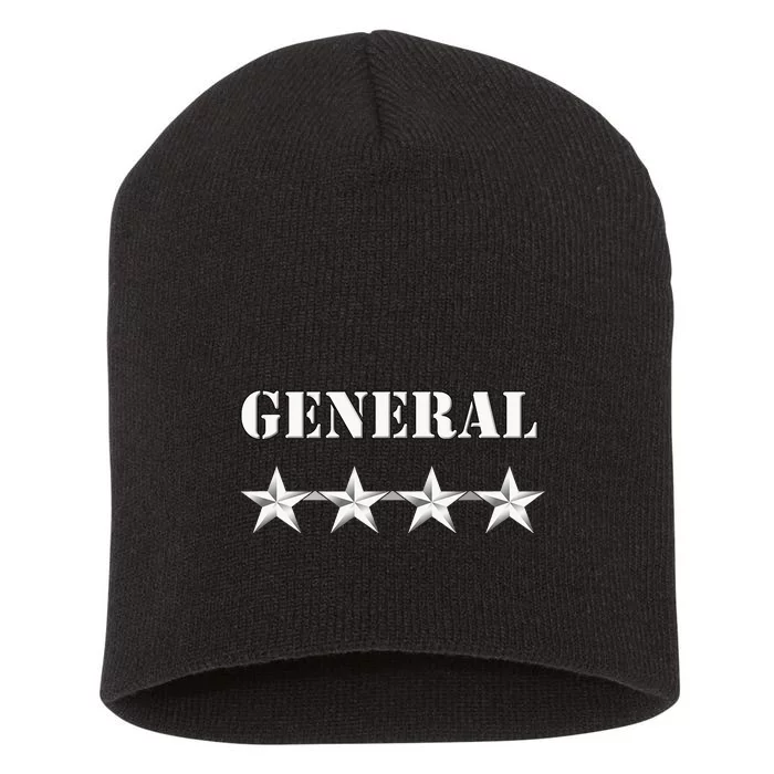 General Rank Insignia Short Acrylic Beanie