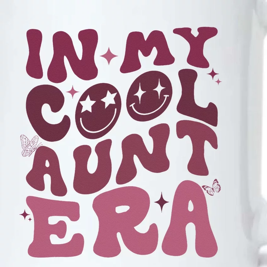 Groovy Retro In My Cool Aunt Era Cool Gifts For Auntie Black Color Changing Mug