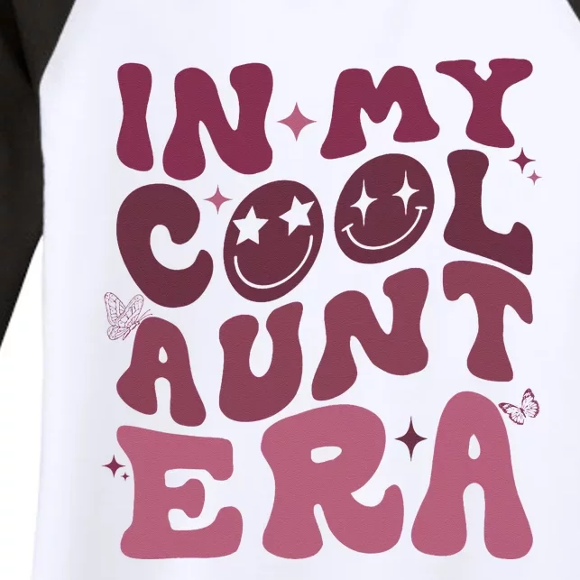 Groovy Retro In My Cool Aunt Era Cool Gifts For Auntie Women's Tri-Blend 3/4-Sleeve Raglan Shirt