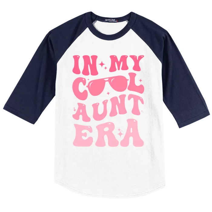 Groovy Retro In My Cool Aunt Era Meaningful Gift Cool Funny Gift For Auntie Gift Baseball Sleeve Shirt