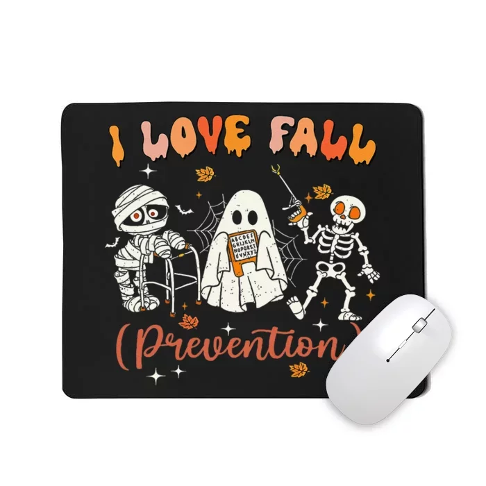 Groovy Retro I Love Fall Prevention Fall Physical Therapy Mousepad