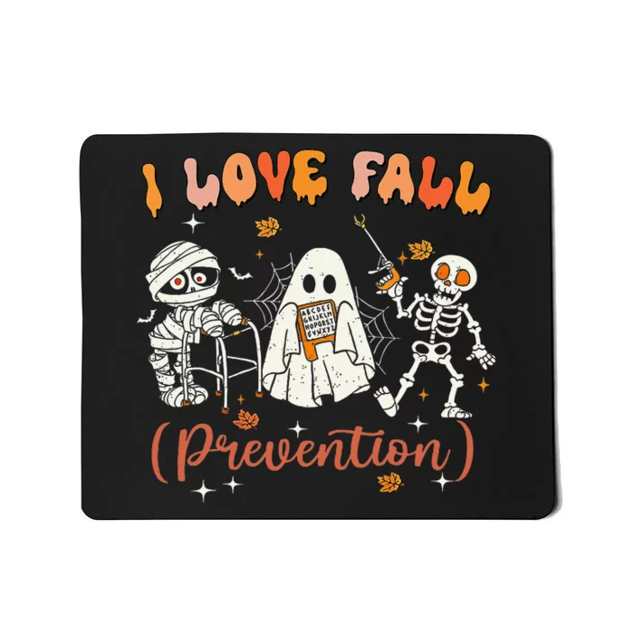 Groovy Retro I Love Fall Prevention Fall Physical Therapy Mousepad