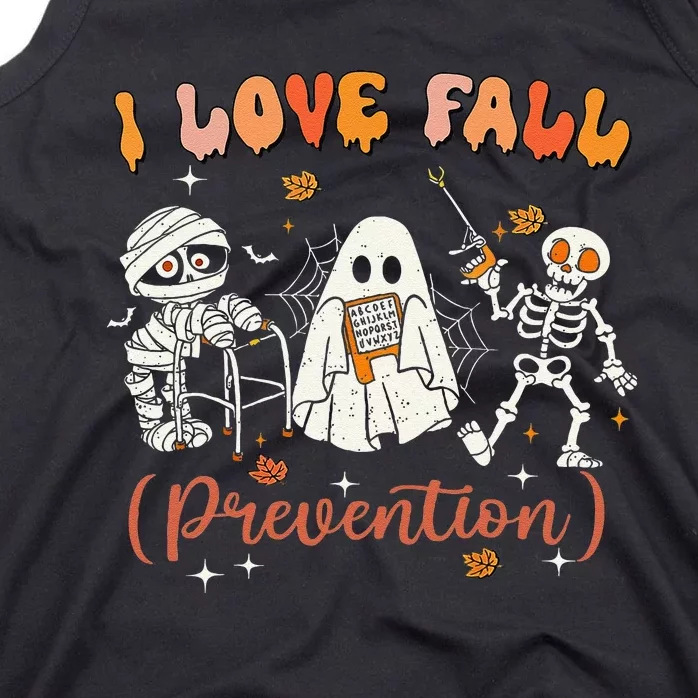 Groovy Retro I Love Fall Prevention Fall Physical Therapy Tank Top