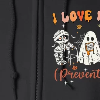 Groovy Retro I Love Fall Prevention Fall Physical Therapy Full Zip Hoodie