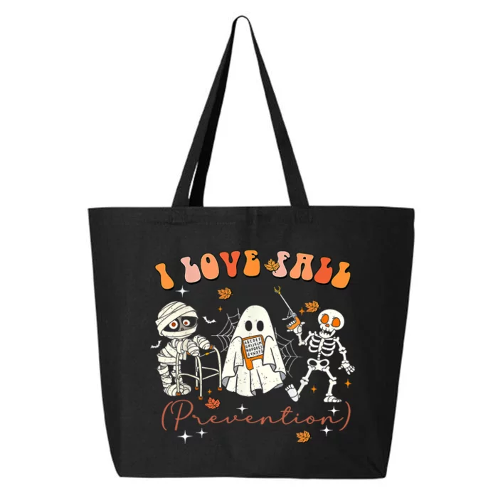 Groovy Retro I Love Fall Prevention Fall Physical Therapy 25L Jumbo Tote