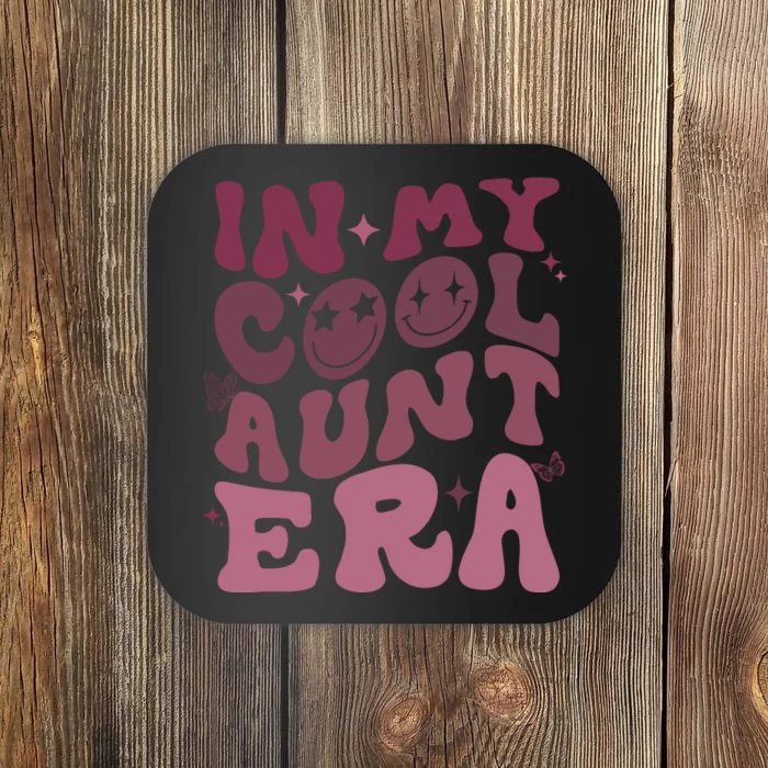 Groovy Retro In My Cool Aunt Era Cool Gifts For Auntie Coaster