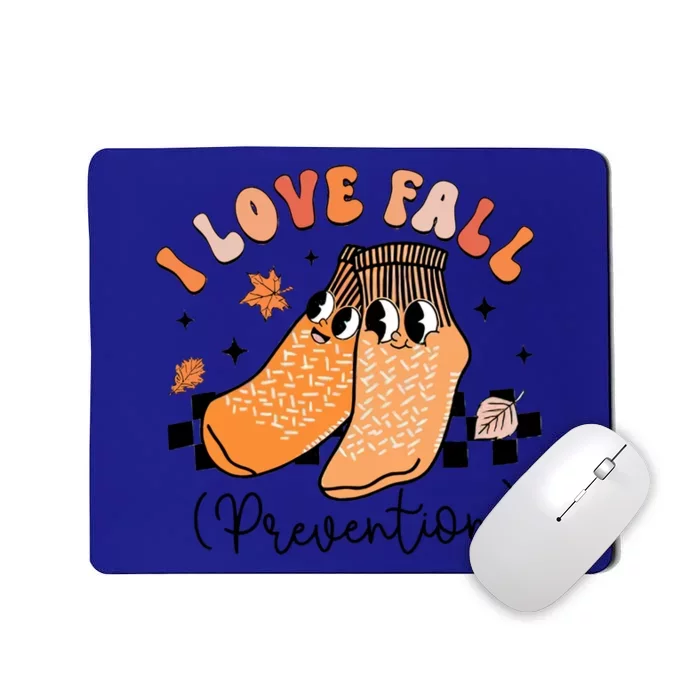 Groovy Retro I Love Fall Prevention Fall Physical Therapy Gift Mousepad