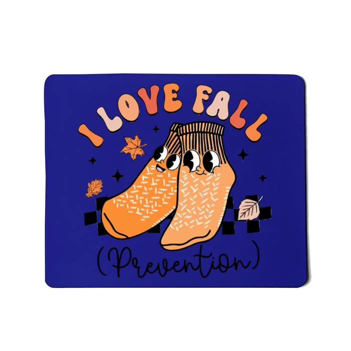 Groovy Retro I Love Fall Prevention Fall Physical Therapy Gift Mousepad