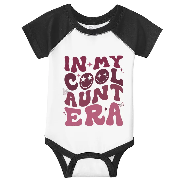 Groovy Retro In My Cool Aunt Era  Cool Gifts For Auntie Infant Baby Jersey Bodysuit