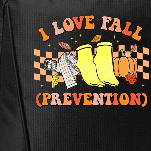 Groovy Retro I Love Fall Prevention Fall Physical Therapy City Backpack