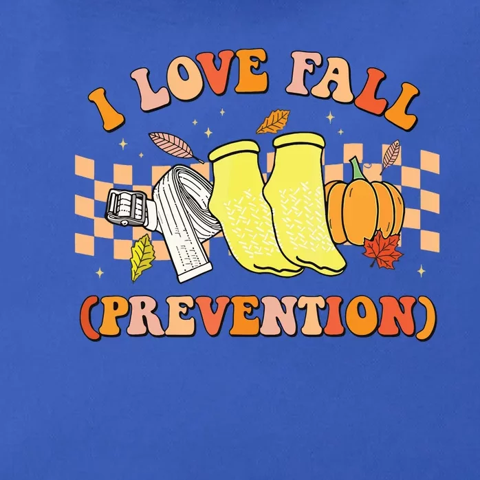 Groovy Retro I Love Fall Prevention Fall Physical Therapy Zip Tote Bag