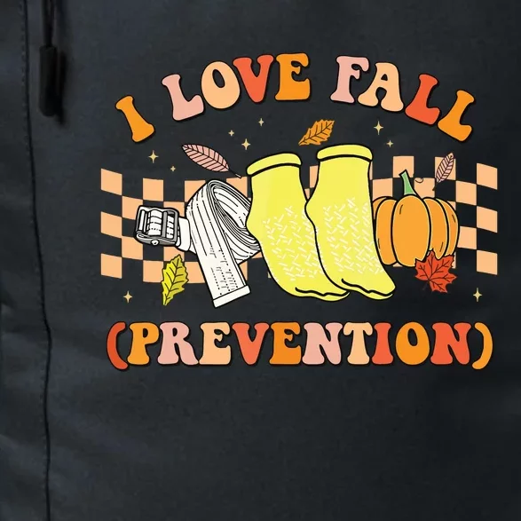 Groovy Retro I Love Fall Prevention Fall Physical Therapy Daily Commute Backpack