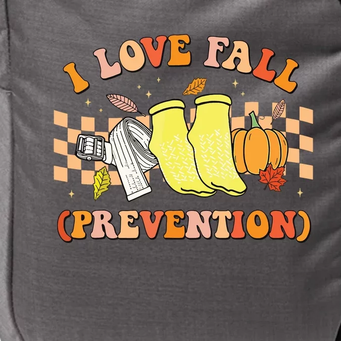 Groovy Retro I Love Fall Prevention Fall Physical Therapy Impact Tech Backpack