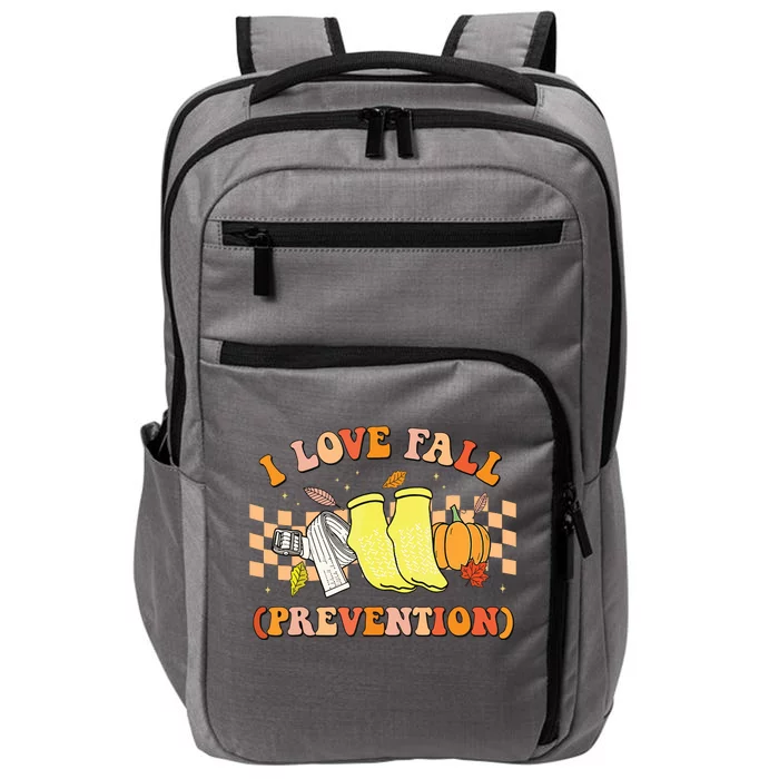 Groovy Retro I Love Fall Prevention Fall Physical Therapy Impact Tech Backpack