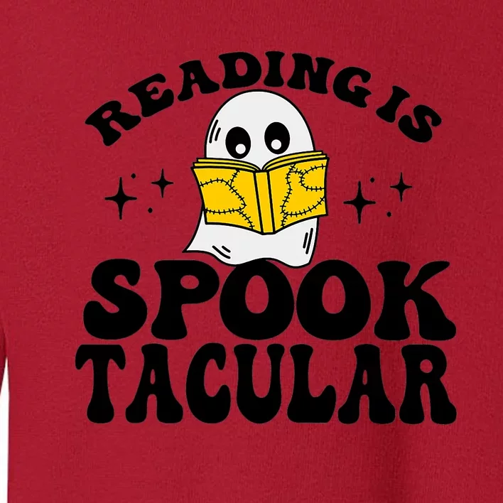 Ghost Reading Is Spooktacular Reading Teacher Halloween Toddler Sweatshirt